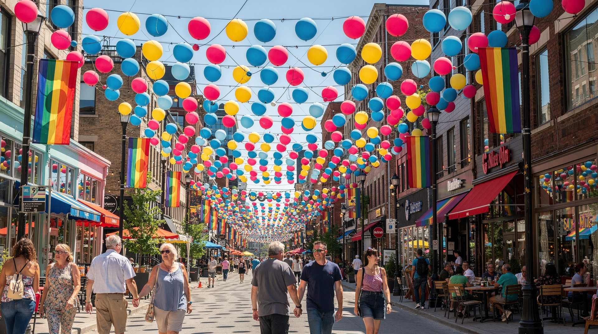Gay Village Montréal: guía LGBTQ+ de Québec — Guía LGBTQ+ de Montréal y Québec: Gay Village (Rue Sainte-Catherine Est), Fierté