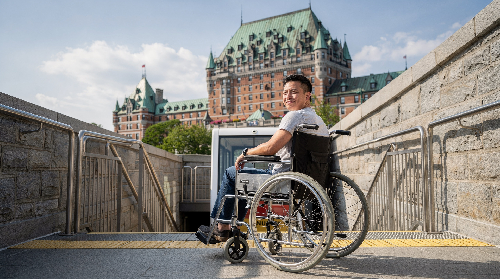 Voyager au Québec en fauteuil roulant : guide d'accessibilité — Voyager au Québec en fauteuil roulant : accessibilité à Montréal (métro, Vieux-P