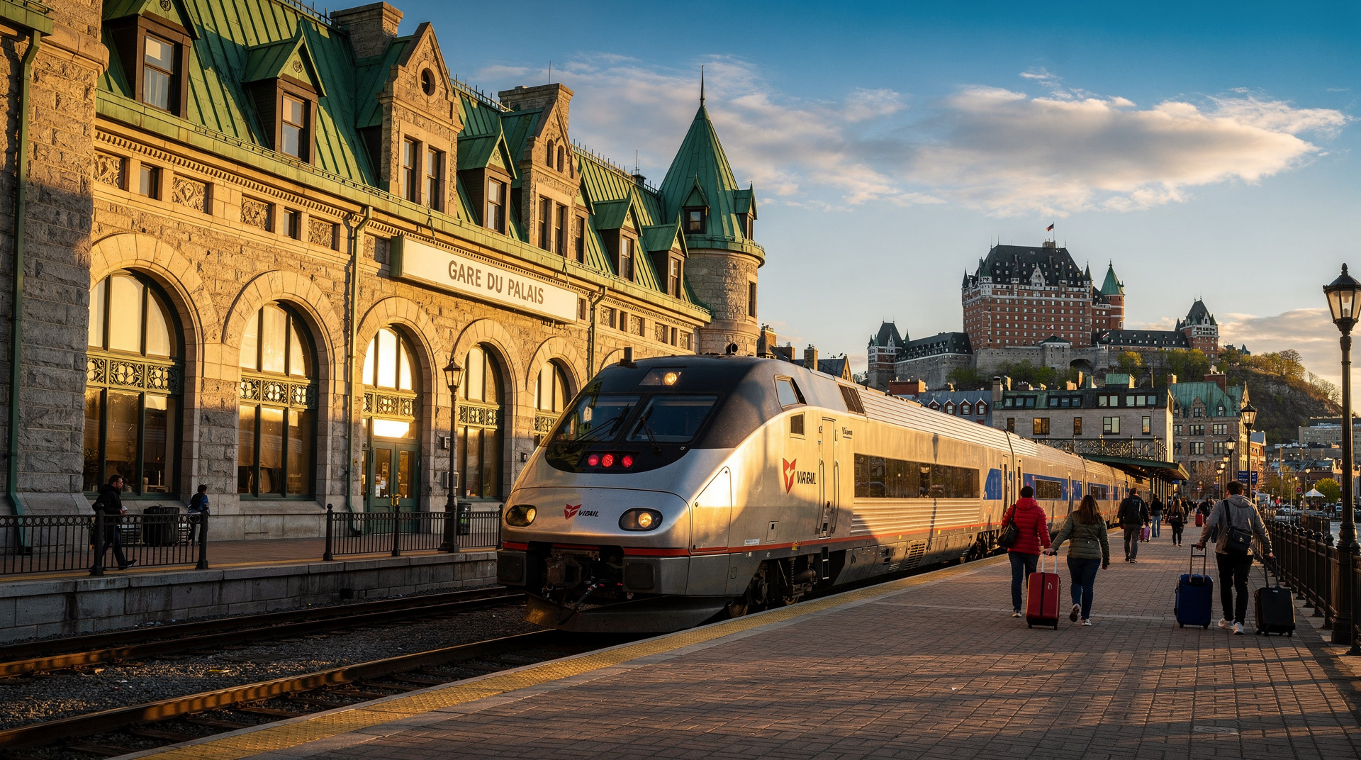 Québec 5 días: Montréal + Québec City — Itinerario de 5 días en Québec City y Montréal en tren. 2 días Montréal, 2,5 día